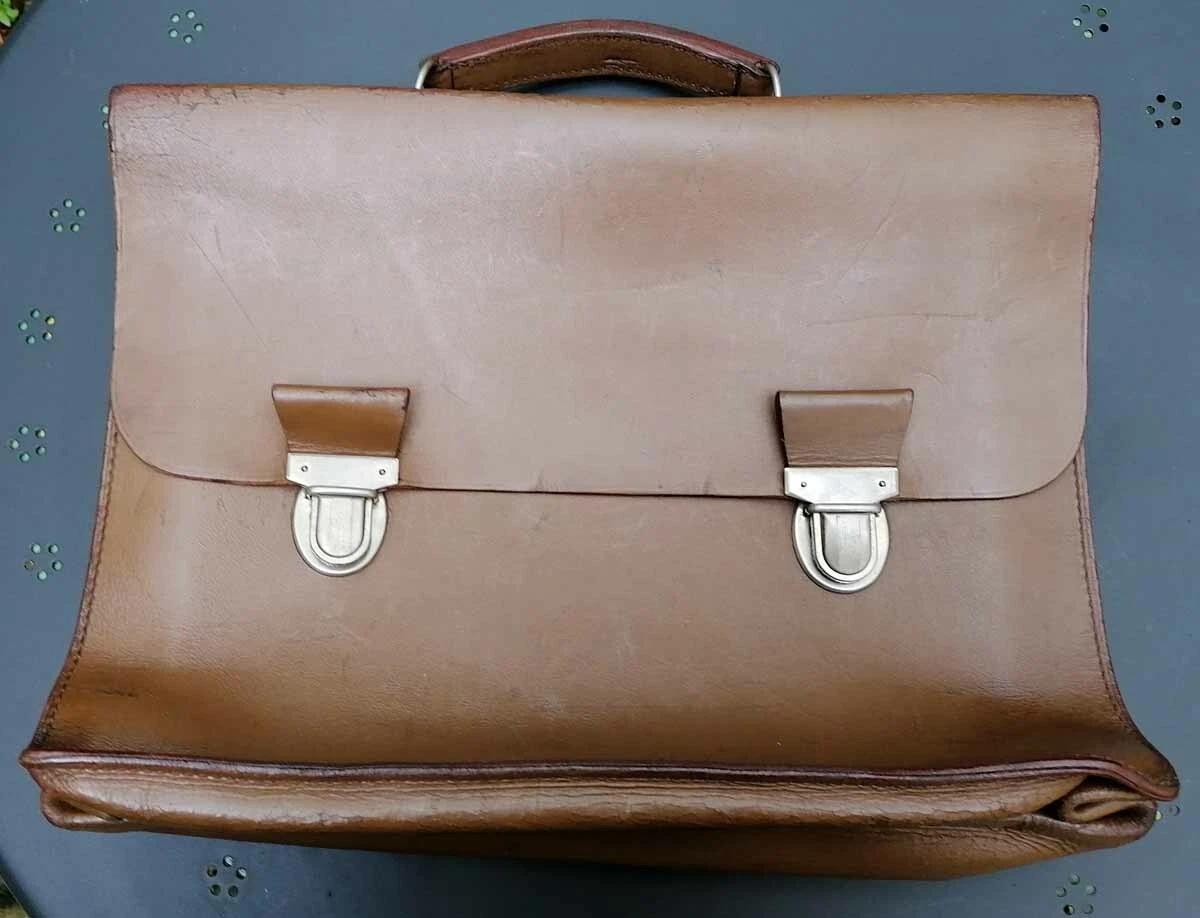 Cartable ancien store cuir