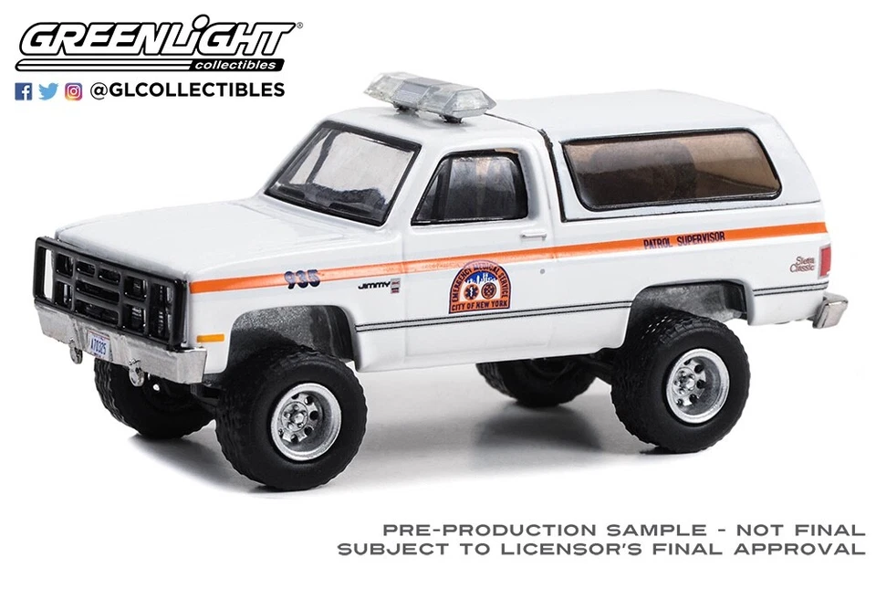 Greenlight 1:64 1986 GMC Jimmy New York City Service Médical D'Urgence 30445 - Photo 2/3