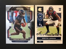 2021 Panini Prizm Rookie Brevin Jordan Houston Texans #417 + Chronicles RC #37