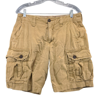 American Eagle Mens Classic Cargo Shorts Brown Size 30 Pockets Belt Loops