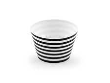 6 Avvolgi CUP CAKE - a strisce Bianco e NERO