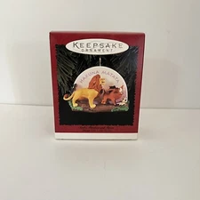 Vintage Brand New Hallmark The Lion King Simba, Pumbaa, Timon Christmas Ornament
