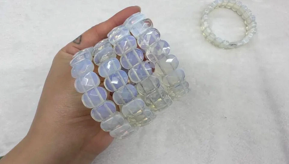 Pulsera gema ópalo 8 * 14 mm para hombre joyería de alta calidad para mujer regalo encanto Foto 4 de 4