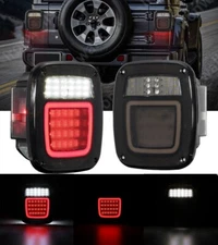 For Jeep Wrangler TJ YJ CJ LED Tail Lights Brake Reverse License Plate Light