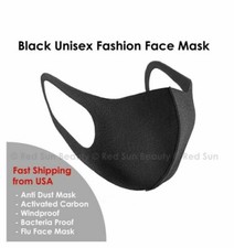 Black Fashion Face Mask Washable 3D/ Ship within 24Hrs from USA