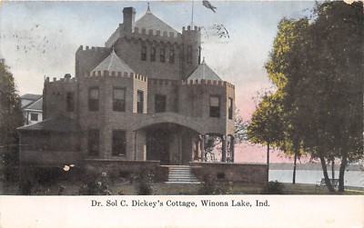 D42/ Winona Lake Indiana In Postcard 1909 Dr. Sol C. Dickey's Cottage