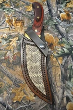 Custom Sheath for Buck Kalinga 401, Western Diamondback Hide inlay (Sheath Only)
