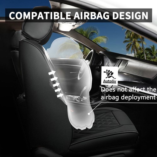 Full Set For Chevrolet Equinox 2011-2024 Car 5 Seat Cover Pad Microfiber Leather - Picture 5 of 7