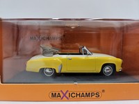 Wartburg 311 Cabriolet 1958 Gelb-Weiß 1:43 Maxichamps Modellauto 940015931 #MK2