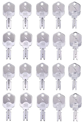 Pack of 20 Ignition Keys #166 Compatible with Clark Yale Hyster Komatsu Grada...