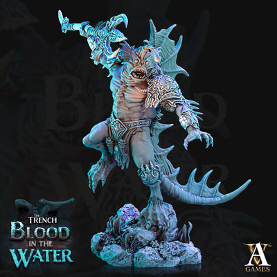 Shakarkha Seadevil Miniature D&D Pathfinder 28mm Scale Unpainted