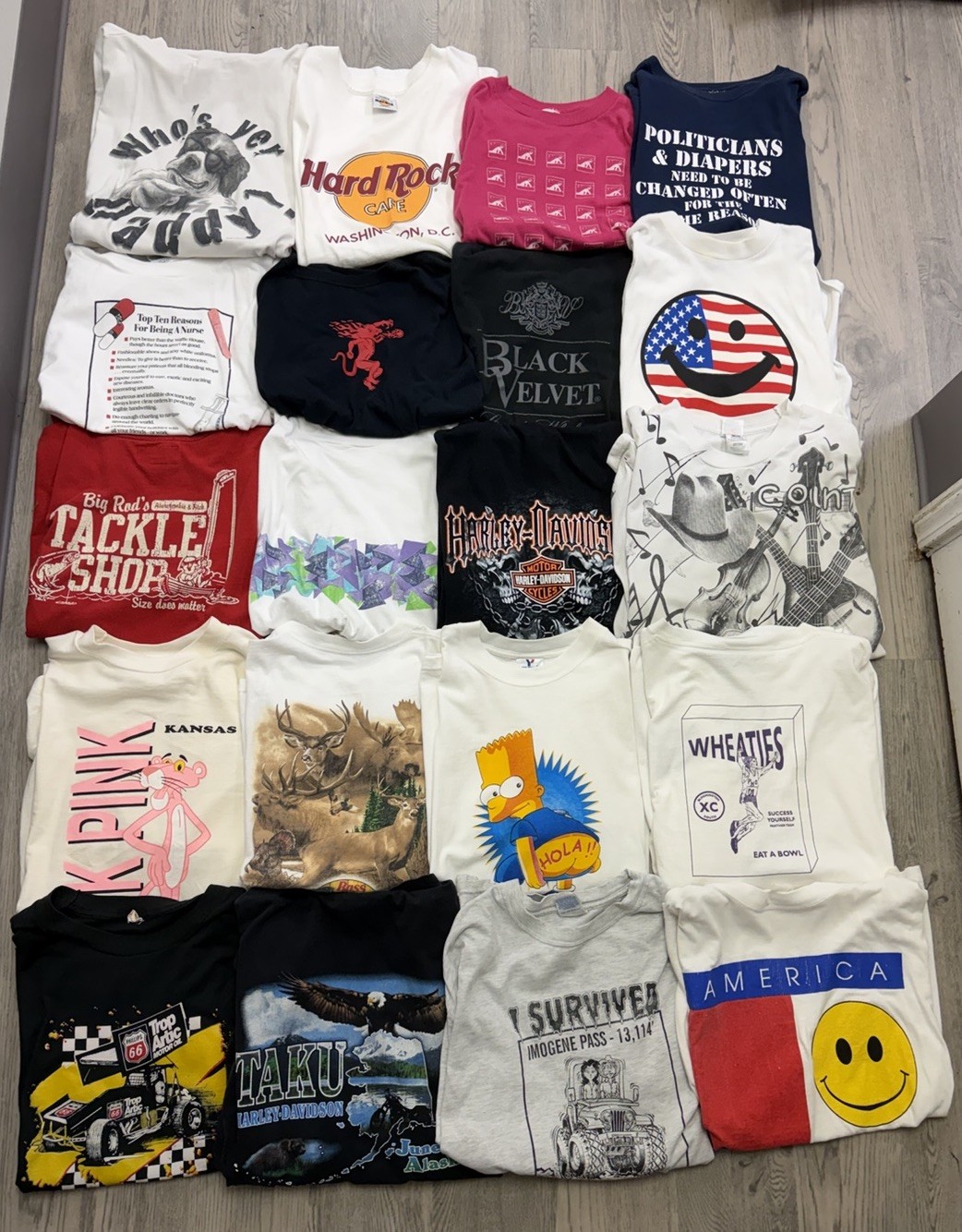 Vintage 90s Y2K Lot Of 20 T-Shirt Graphic Tee Bundle Harley Single Stitch Mixed