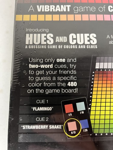 Hues and Cues Brettspiel lebendige Farben Rate Partyspiel The Op VERSIEGELT NEU IM KARTON - Bild 6 von 10