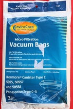 KENMORE CANISTER VACUUM BAGS 3 TYPE C 5055, 50557  50558