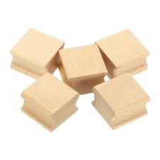 30x30mm Blank Wood Rubber Stamp Mounts, 5Pcs Wooden Rubber Stamp Handle Hard ...