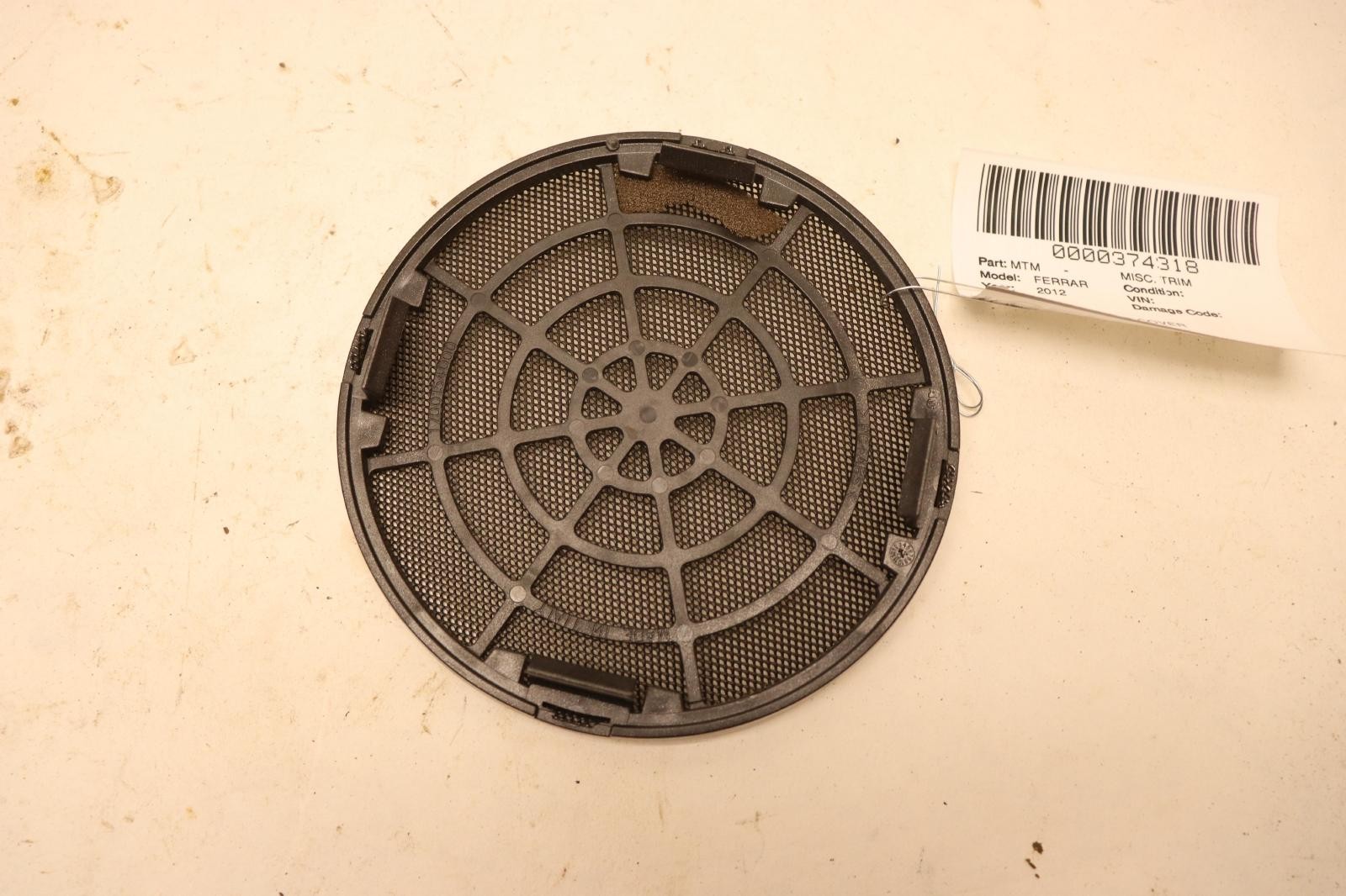 2012 FERRARI 458 LEFT DRIVER SIDE DOOR SPEAKER COVER PANEL TRIM OEM