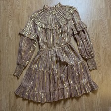 Ulla Johnson Ruffled Tiered Mini Dress Romantic Glam Feminine Holiday Cocktail 0