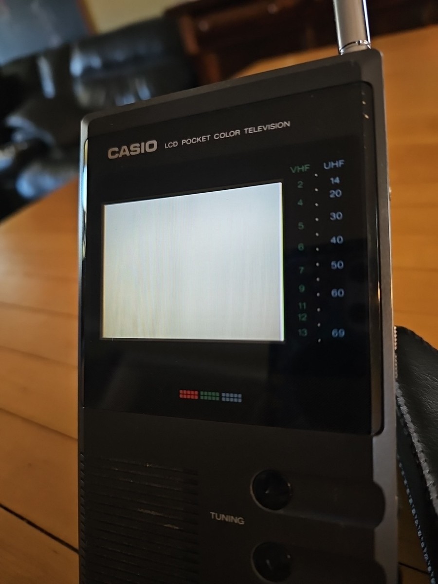 Vintage Casio Pocket Television TV-1400 W/ Case Works | eBay