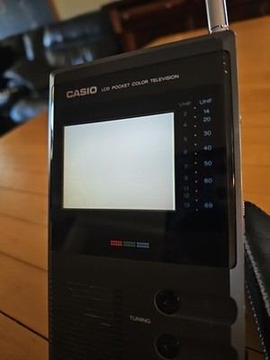 Vintage Casio Pocket Television TV-1400 W/ Case Works | eBay