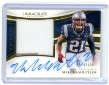 2025 Panini Immaculate Collection #PPA-MBR Malcolm Butler Patch Autographs #/99