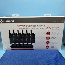Cobra PX650-BCH6 6-Pack Professional Business 2 Way FRS Walkie Talkie Radios