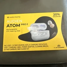 Audien ATOM PRO 2 Wireless Rechargeable OTC Hearing Aid