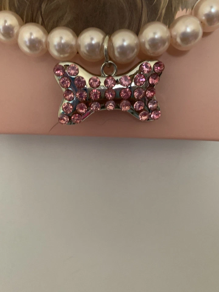 Собака ювелирных изделий жемчуг ожерелье со стразами кости форме подвеска (маленький) - Изображение 3 из 4