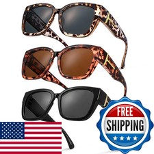 JATEBI 3 Pack Oversized Over Glasses Polarized Sunglasses for Womens Men