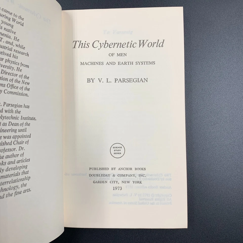 This Cybernetic World of Men, Machines, and Earth Systems - by V. L. Parsegian - Image 4 of 4