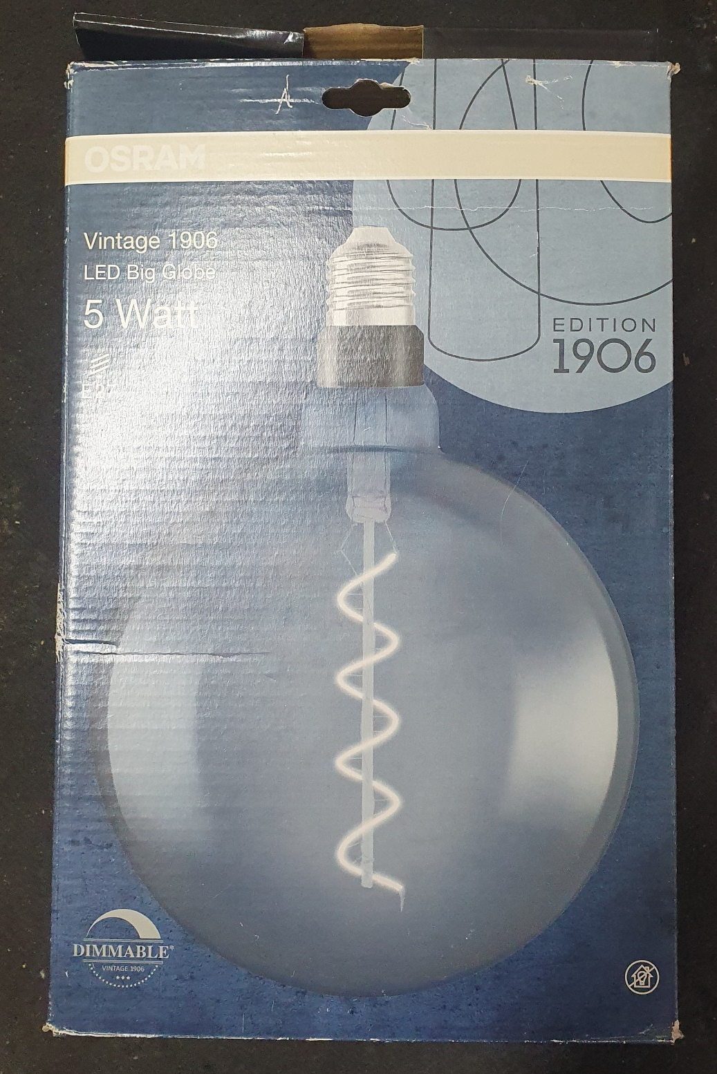 OSRAM Vintage LED Filament Globe E27 4W Dimmable 1800K Warm White Smoke  c11