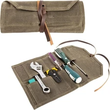 Tool Roll10Slots Tool Roll Up PouchHeavy Duty Waxed Canvas Tool Roll BagCh