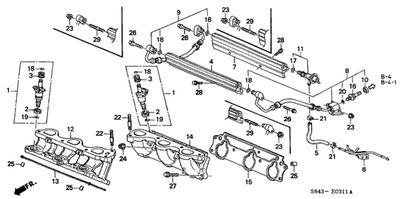 #ad #ad Genuine Honda Hose B Fuel Feed 16722 P8A A03 $97.19