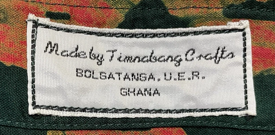 New Vintage Ghana Handmade Batik Table Linen Set 2 His & Hers Aprons Tablecloth - Image 3 of 4