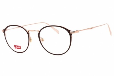 NEW Levis LV 5001 0E28 00 Matte Burgundy Gold 50mm Eyeglasses