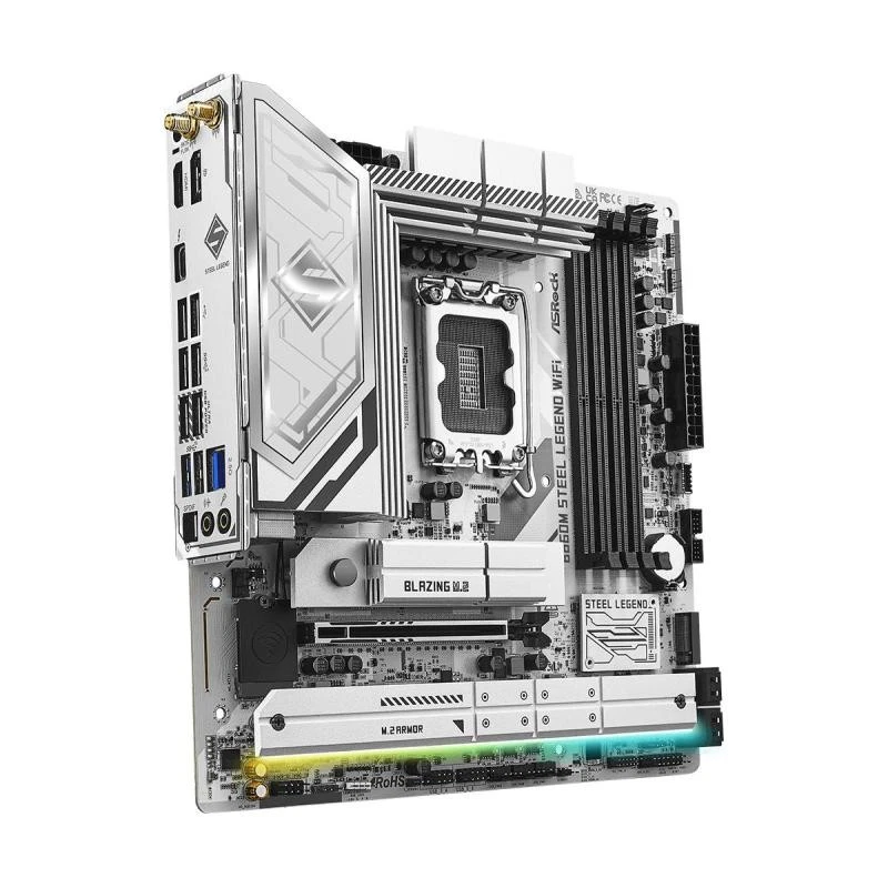 Asrock B860M Steel Legend WiFi Intel B860 LGA 1851 (Socket V1) micro ATX - Immagine 3 di 4