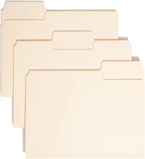 Smead Manila File Folders SuperTab 50 Count Letter Size Heavyweight Paper