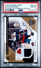 Alex Ovechkin 2018 SP Game Used Stadium Series Patch 13/35 PSA 8