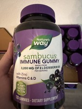 Nature  s Way Immune Support Sambucus Elderberry Gummies 120 Ct EXP 02/26