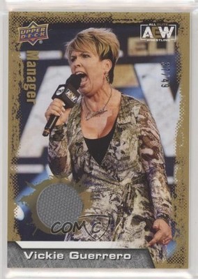 2022 AEW All Elite Wrestling Crew Gold Mat Relics 37/49 Vickie Guerrero #93 1u6