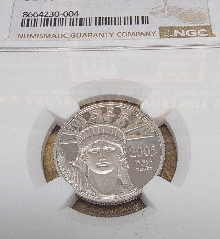 1998 W Eagle P $50 PF70 Ultra Cameo NGC Certified 1/2 Oz Platinum