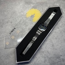 Timex PAC-MAN T80 Digital Watch Silver Deadstock Used From Japan
