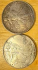 U.S. Mint American Silver Eagle 1991 2-Coin Lot 2 oz .999 Silver Uncertified