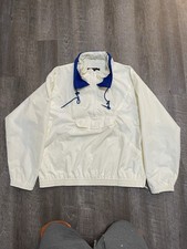 Vintage Eddie Bauer Jacket L 1/4 Zip Hooded Golf Pullover Packable Large