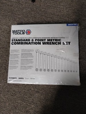 Matco Tools 13pcs Metric Combination Wrench Set 6 Point 7mm-19mm SMCM136K