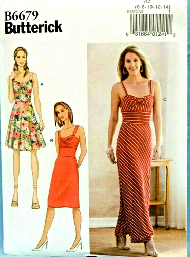 BUTTERICK PATTERN 6679 DRESSES MISSES SIZES 6 8 10 12 14 UNCUT NEW