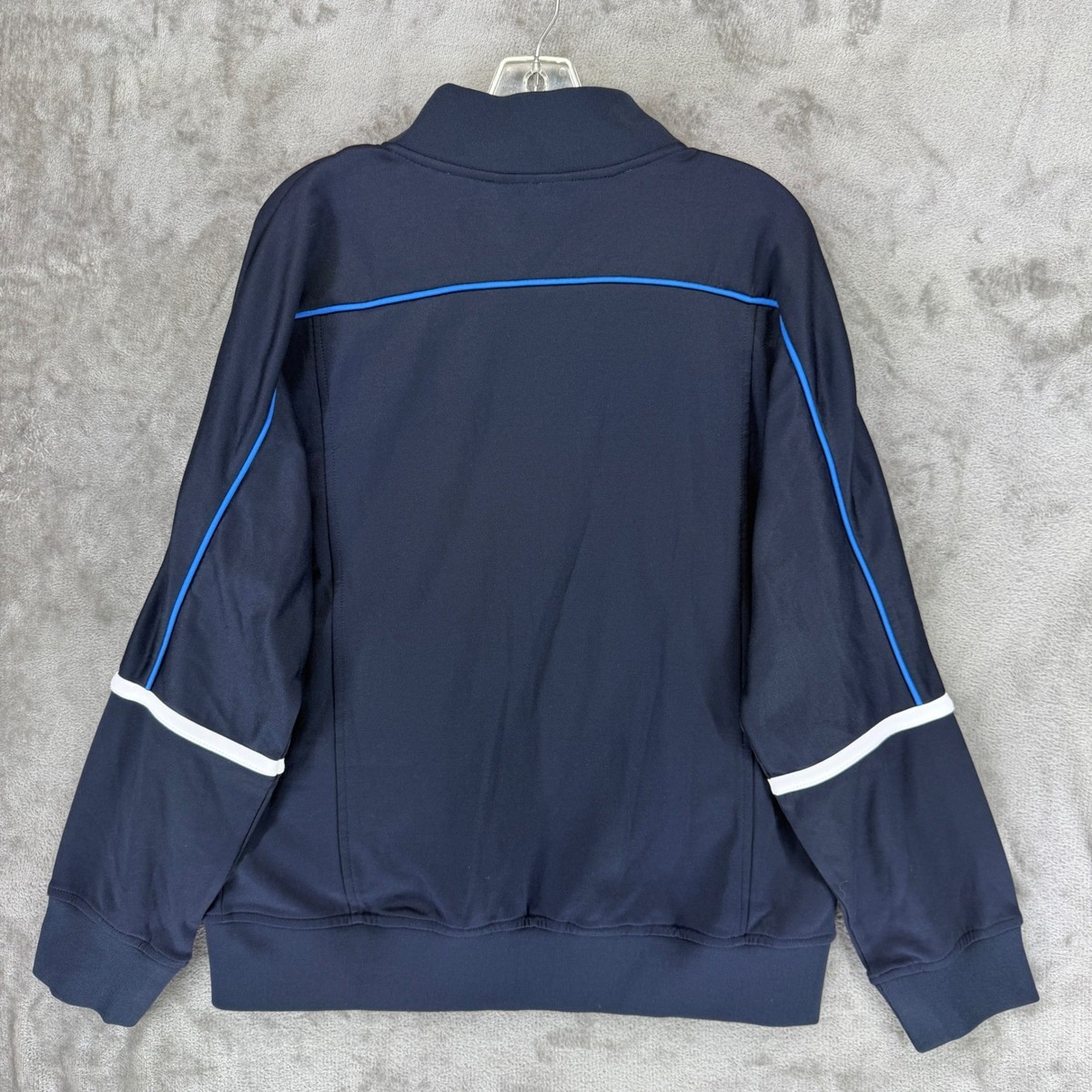 Sergio Tacchini Mens Navy Blue Full Zip Track Jacket Mock Neck