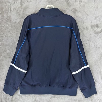 Sergio Tacchini Mens Navy Blue Full Zip Track Jacket Mock Neck