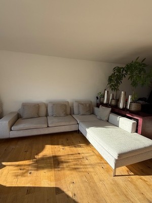 Walter Knoll Designer Edelstahl Gestell  Sofa neu bezogen 