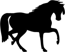 Horse 4 11/16x3 1/2in, Sticker Vinyl Version 12x