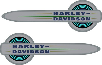 Set Of 2 Harley-Davidson Fuel Tank Decals Knuckle Speedball Design 1936-1939
